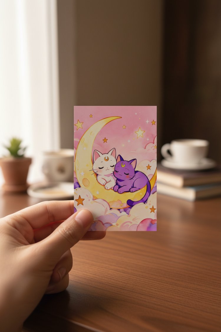 Luna ve Artemis Postcard