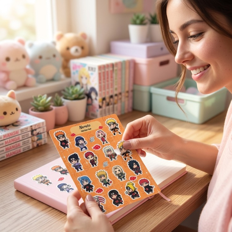 Naruto Chibi Sticker Sayfası - Akatsuki ve Ninja Takımı Vinil Çıkartma Seti (A5/A6)