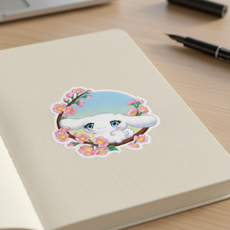 Cinnamoroll Sakura Sticker