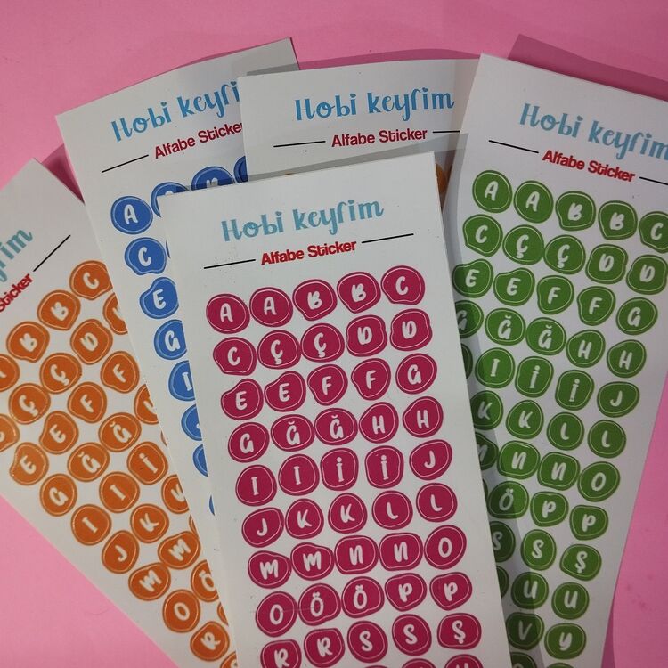 Alfabe Sticker Bullet Journal Sticker 