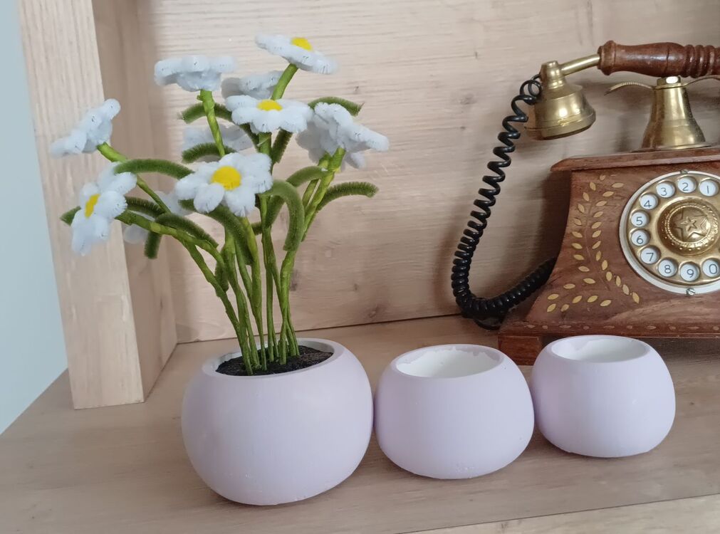 3 lu dekoratif saksı
