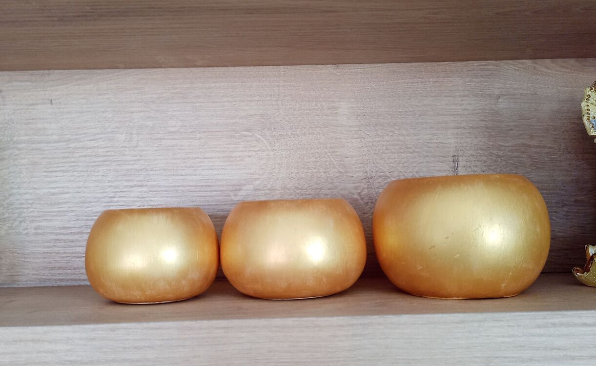 3 lu dekoratif saksı 
