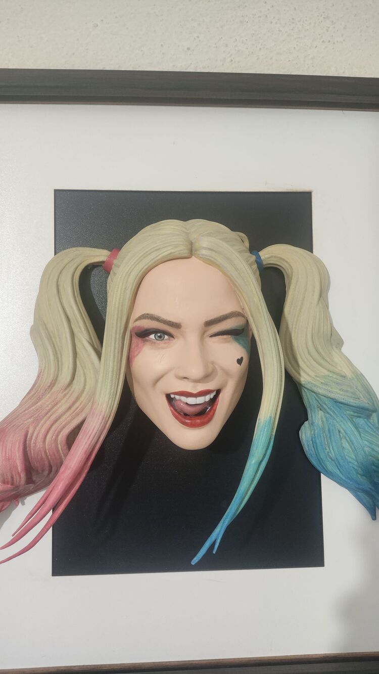 Harley Quinn ve Joker 3d tablo