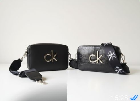 Trend Siyah Kalın Logolu Askılı Camera Bag Omuz Çantası