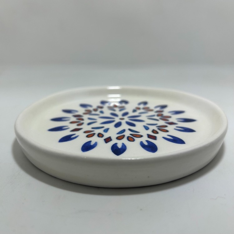 Çini - mavi desenli - el boyaması tabak