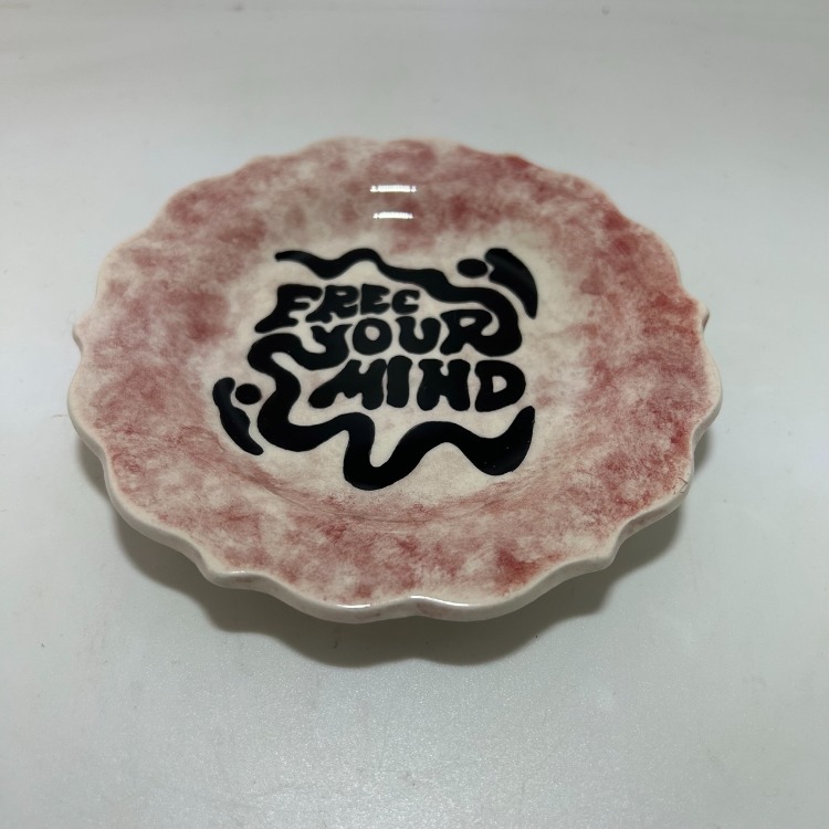 Çini - free your mind - mini tabak