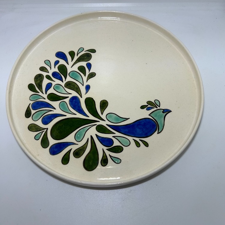 Çini - tavuskuşlu servis tabağı
