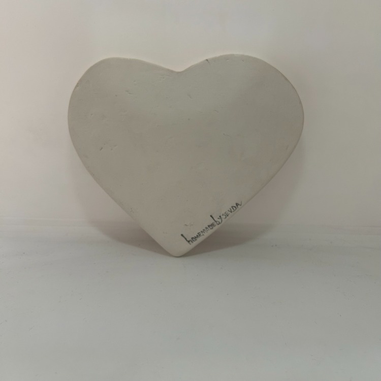 Çini - Kalp formunda fincan altlığı - çay tabağı - LOVE