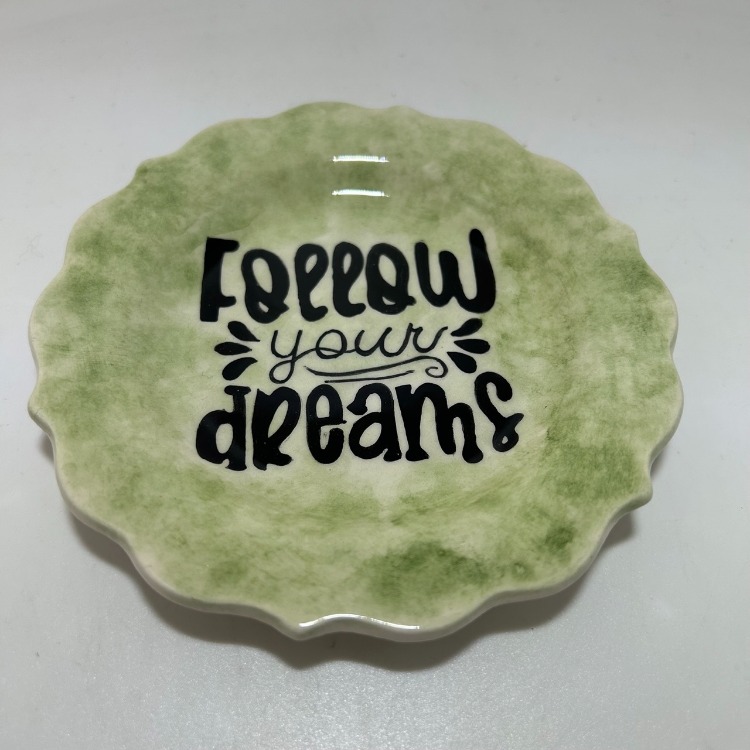 Çini - follow your dreams - mini tabak