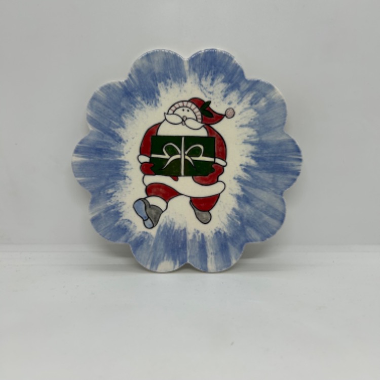 Noel Baba desenli çini nihale