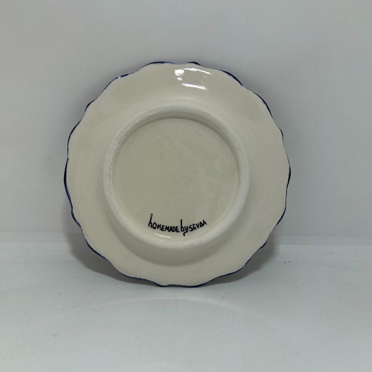 Çini, limon desenli, kıvrımlı tabak