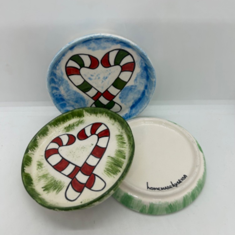 Çini, yılbaşı tabak seti, 3lü set