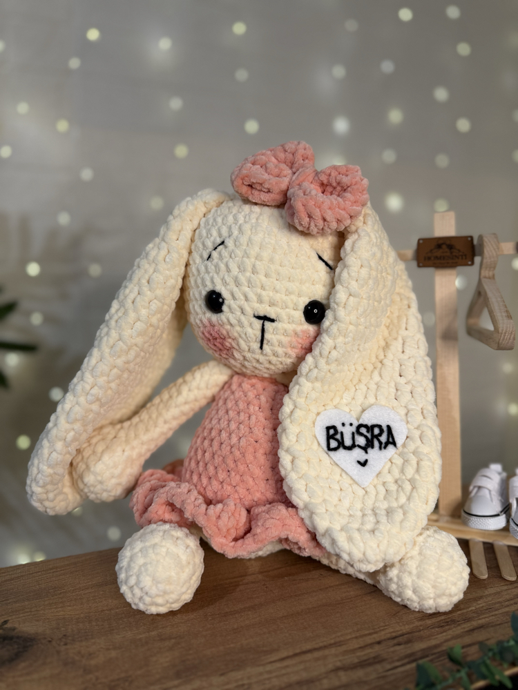 30-35cm Amigurumi Peluş Balerin tavşan (isim işlenebilir)
