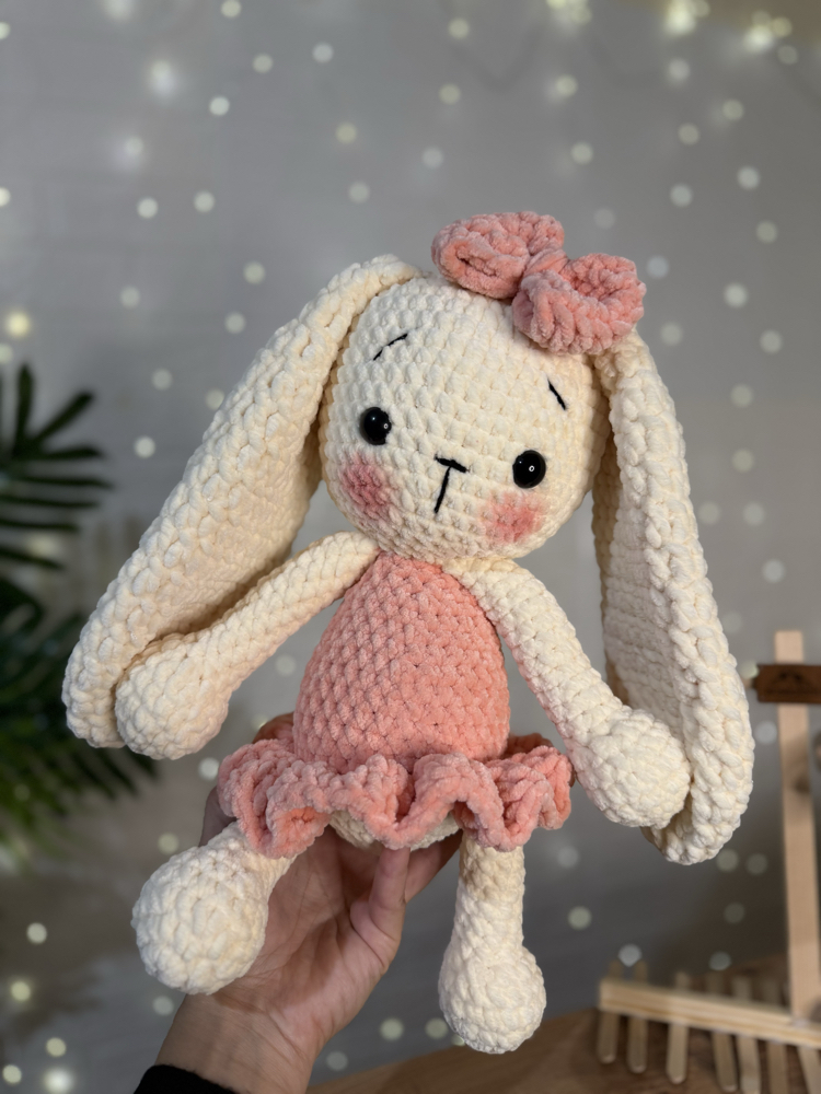 30-35cm Amigurumi Peluş Balerin tavşan (isim işlenebilir)