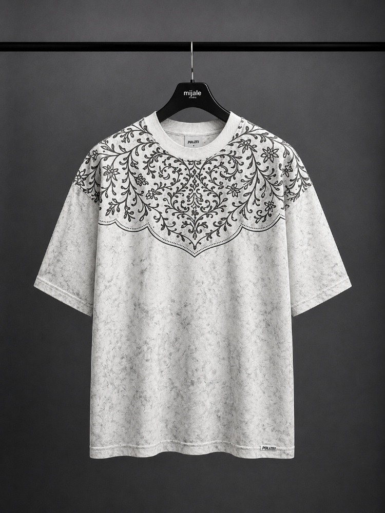 Vintage Washed Oversize T-Shirt - Beyaz