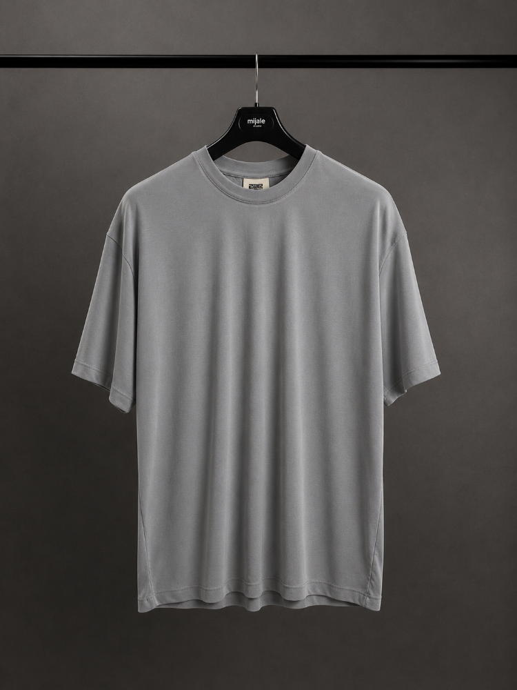 Oysho Oversize Basic T-Shirt - Füme