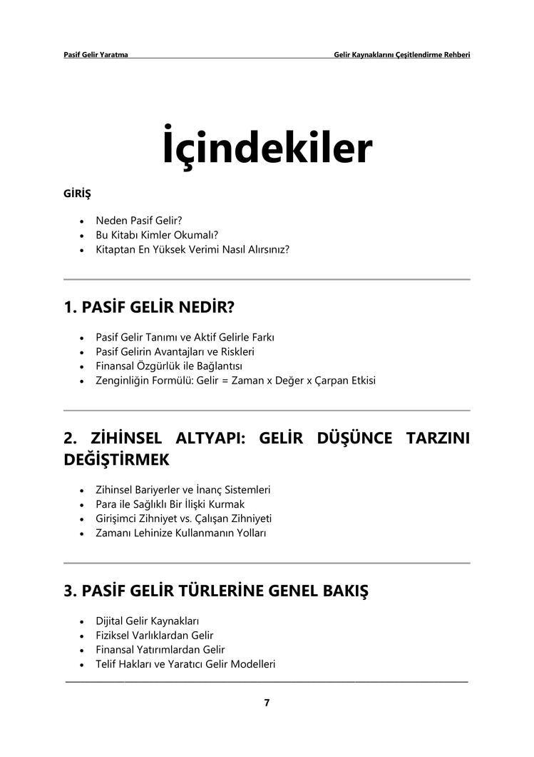 Pasif Gelir Yaratma : Gelir Kaynaklarını Çeşitlendirme Rehberi