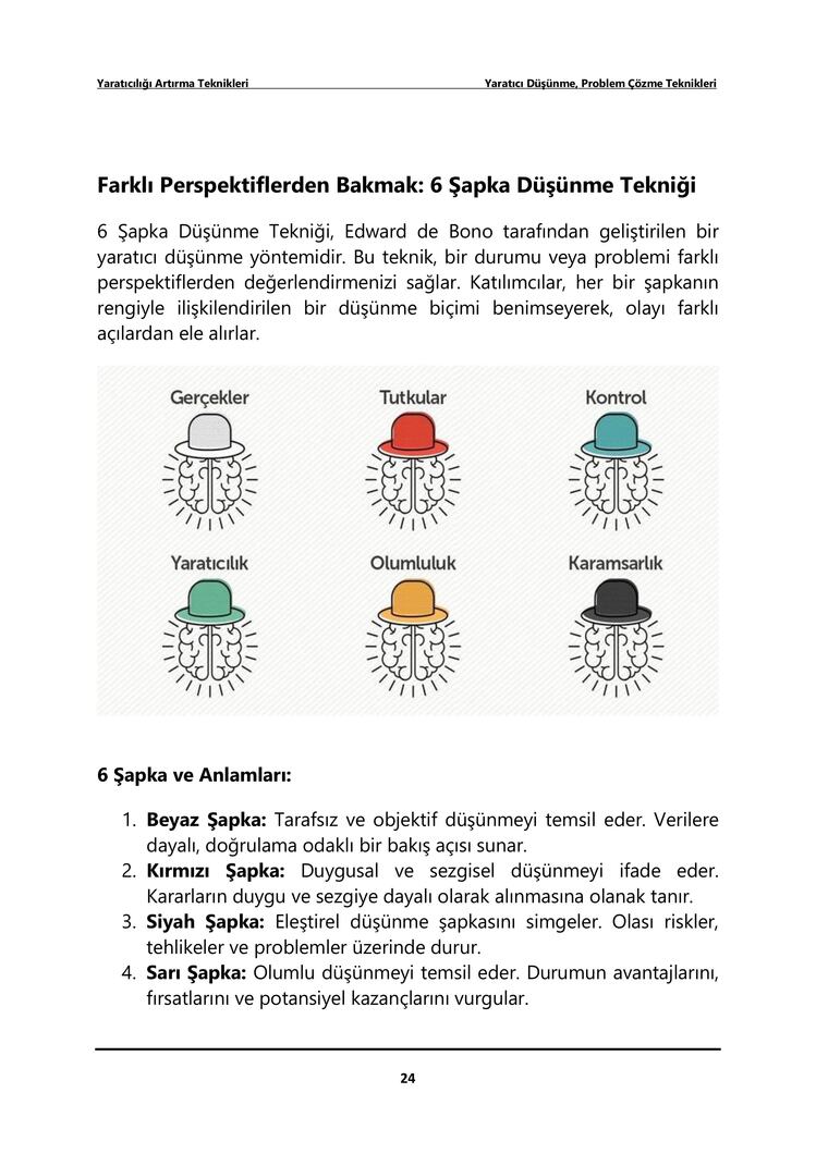 Yaratıcılığı Artırma Teknikleri: Yaratıcı Düşünme, Problem Çözme Teknikleri
