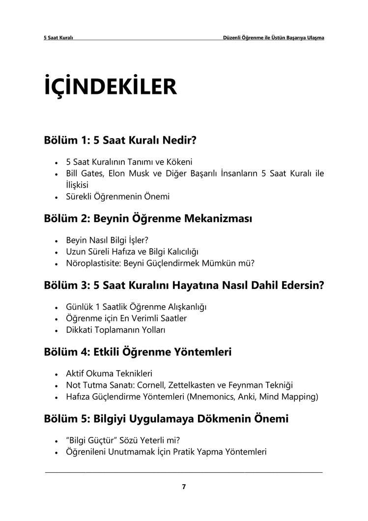 5 Saat Kuralı: Düzenli Öğrenme ile Üstün Başarıya Ulaşma