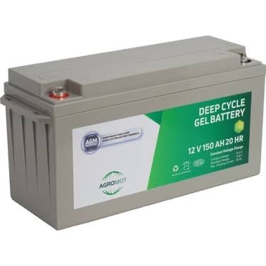 Agromot 12V 150 Amper Deep Cycle Nano Carbon JEL  Batarya