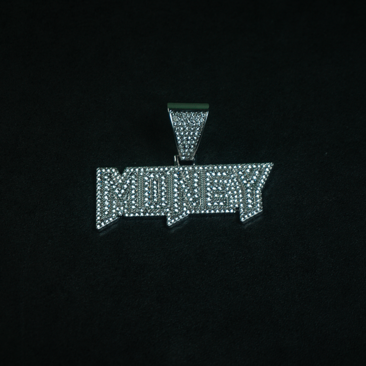 ICE "MONEY" SILVER PENDANT