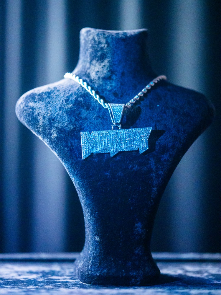 ICE "MONEY" SILVER PENDANT