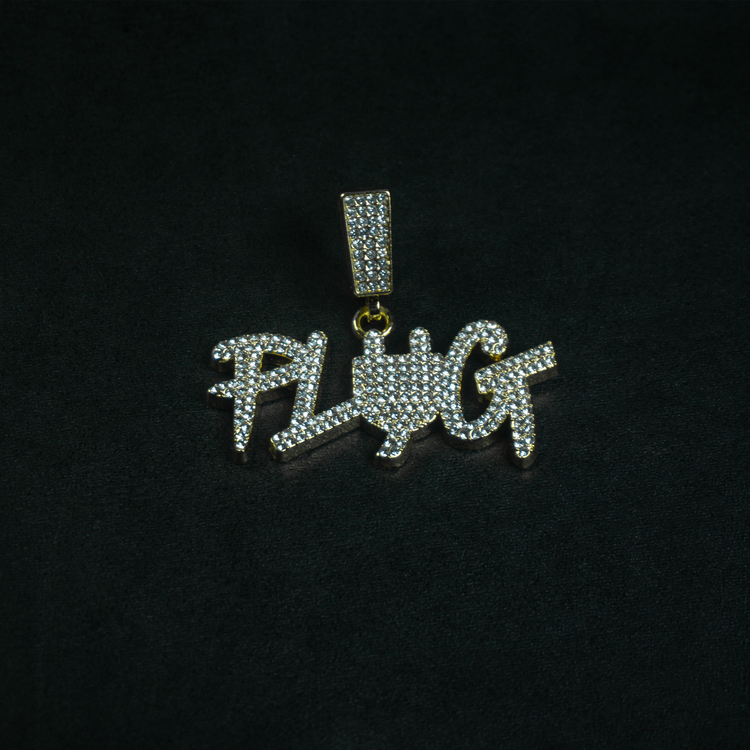 ICE "PLUG" GOLD PENDANT
