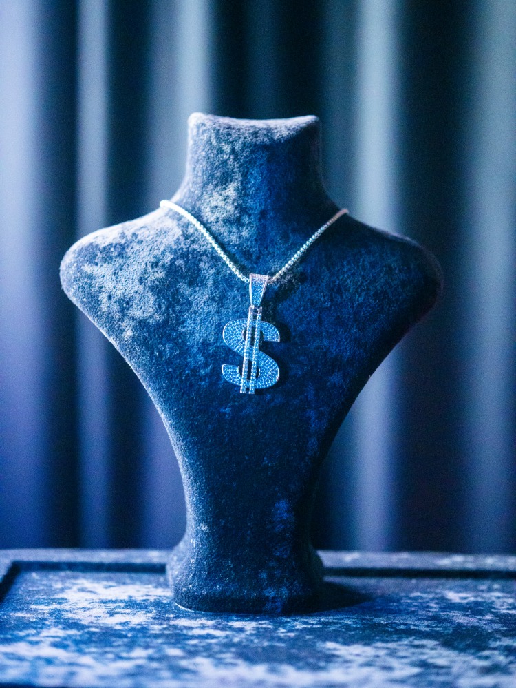 ICE "$$$" SILVER/GOLD PENDANT