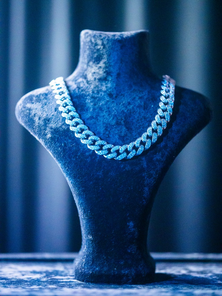 SILVER CUBAN CHAIN (60CM)