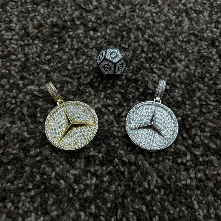 ICE "BENZ" SILVER/GOLD PENDANT