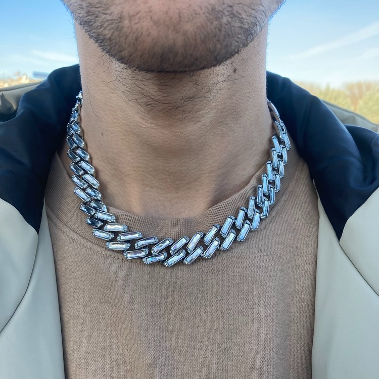 RAINBOW SILVER CHAIN (17MM) (45CM)
