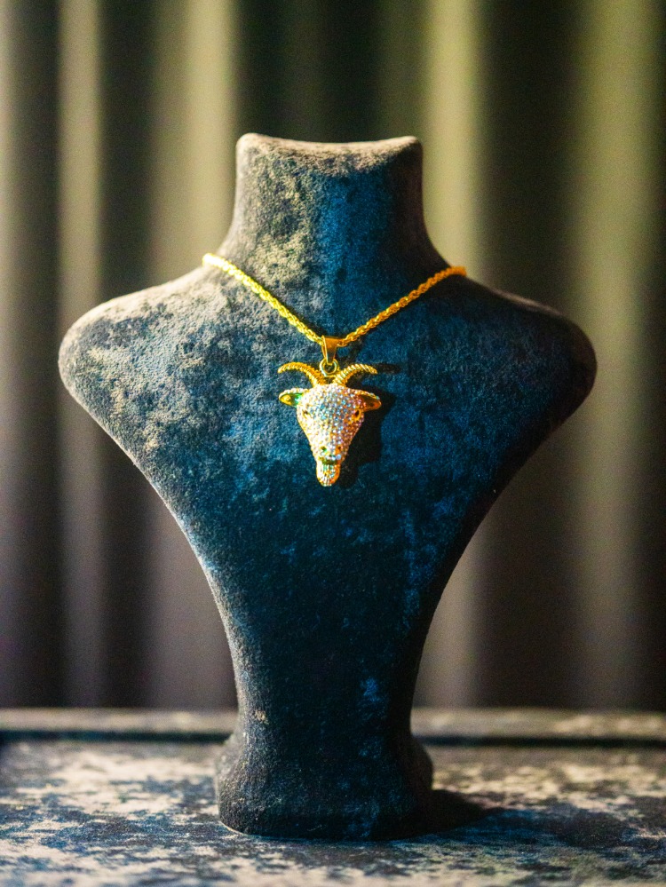 ICE "GOAT" SILVER/GOLD PENDANT