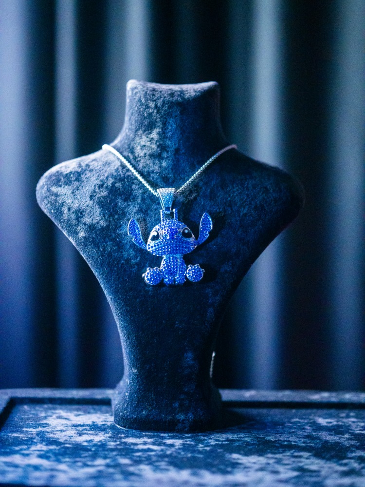 ICE-C "BLU" SILVER-BLUE PENDANT