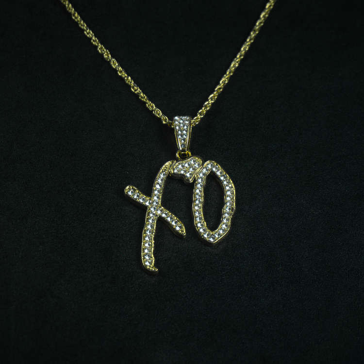 ICE "XO" SILVER/GOLD PENDANT