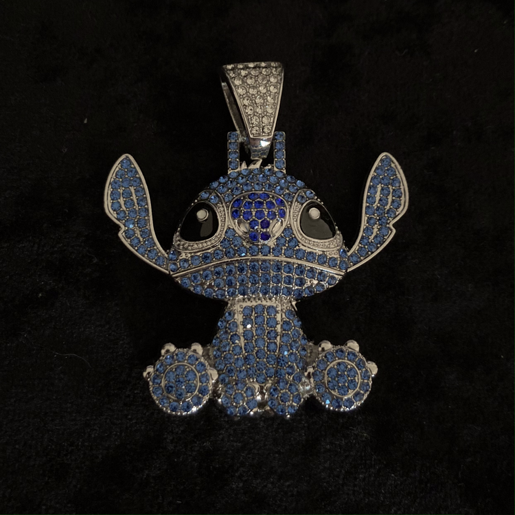 ICE-C "BLU" SILVER-BLUE PENDANT