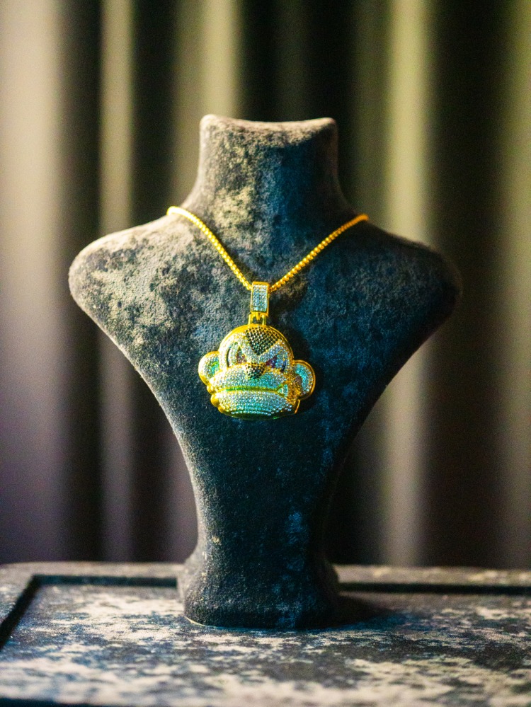 ICE-C "MONKEY" GOLD PENDANT