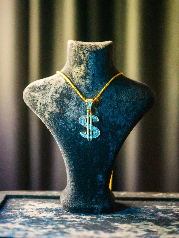 ICE "$$$" SILVER/GOLD PENDANT