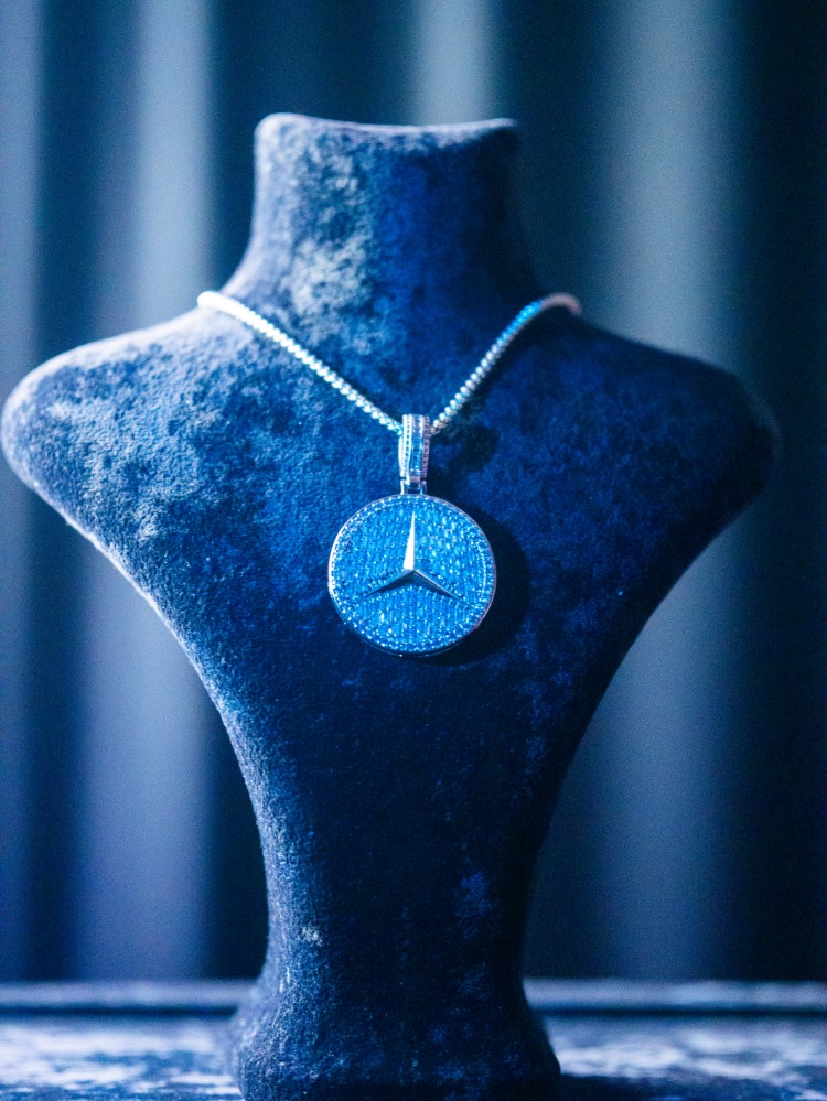 ICE "BENZ" SILVER/GOLD PENDANT