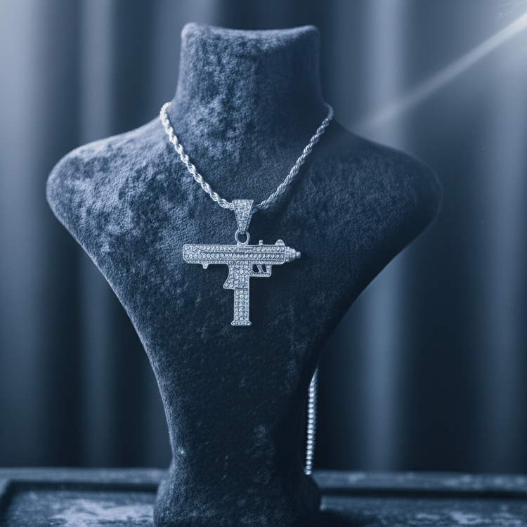 ICE-C "UZI" SILVER PENDANT
