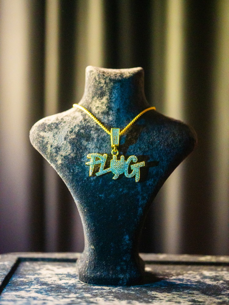 ICE "PLUG" GOLD PENDANT