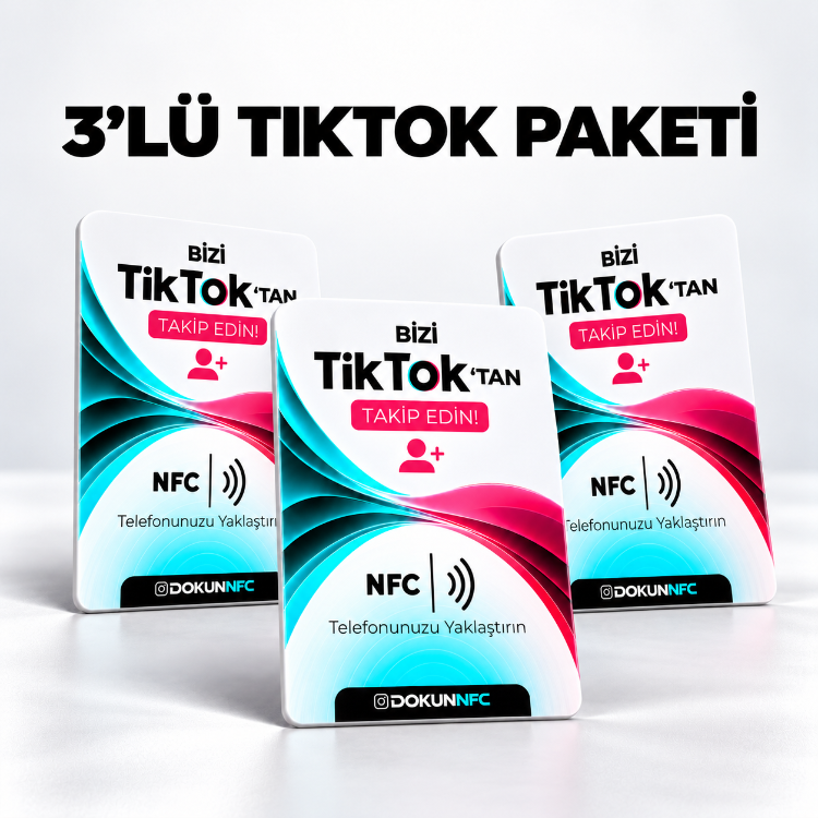 3’lü TikTok Paketi 15x10 cm