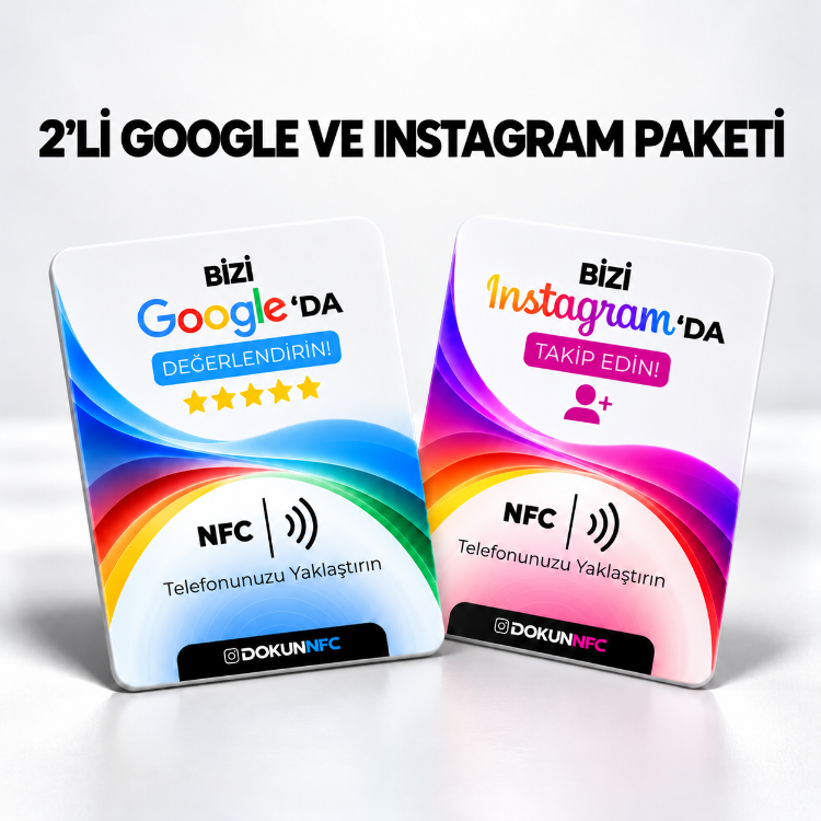 2’li Google ve Instagram Paketi 15x10 cm