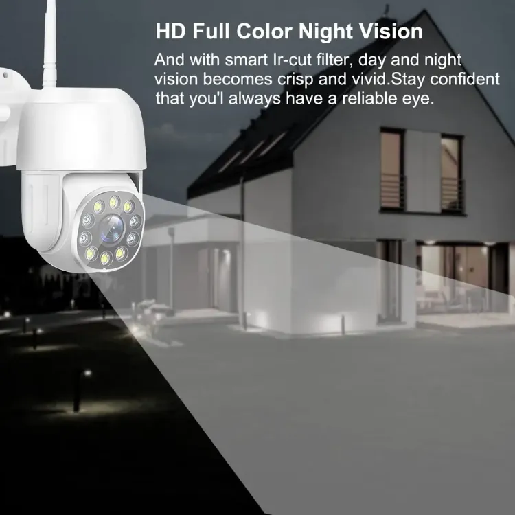 Dış Mekan Güvenlik Kamerası 1080P CCTV Kamera 2.4Ghz WiFi Kablosuz Gözetim Kamerası 