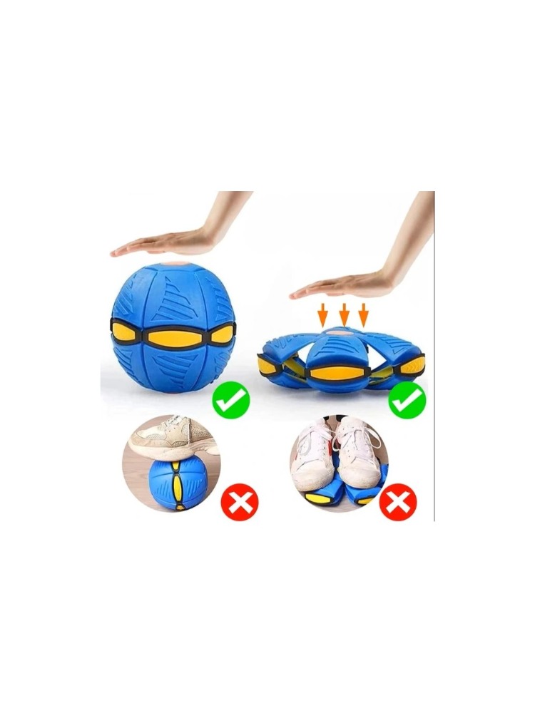 Işıklı Sihirli Zıplayan Top - Şekil Değiştiren Flat Ball Disk