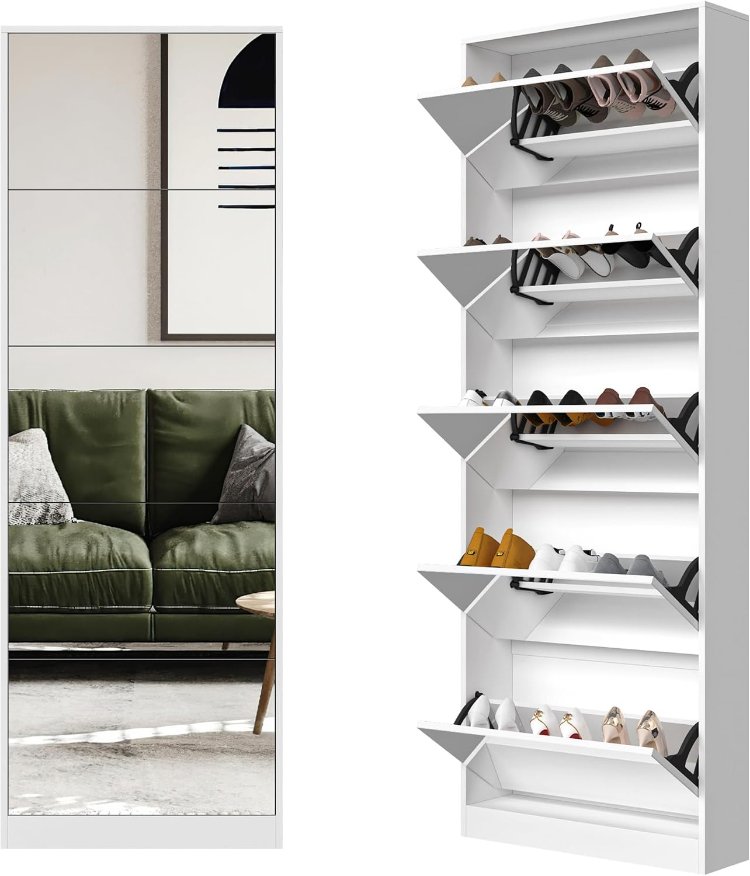 PREMİUM DEKOR AYNALI METAL AYAKKABILIK (3-4-5 KATLI SEÇENEK)  EBATLAR:50cm / 107-136-170cm/ 15cm
