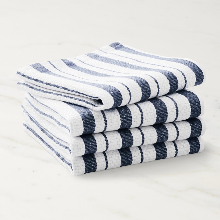 2'li Stripes Lacivert Havlu Seti