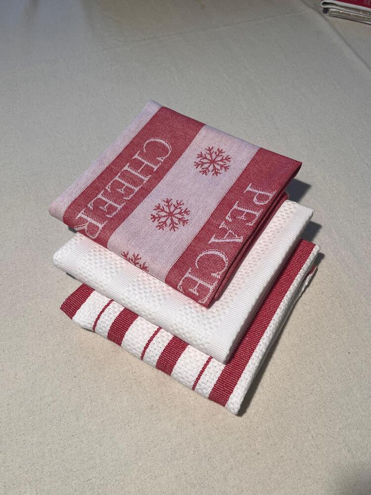 Cheer, Peace, Joy 3'lü Mutfak Bezi Takımı 