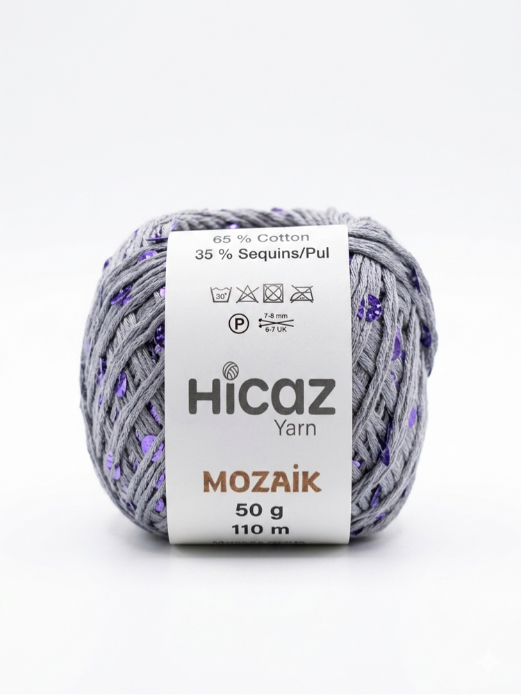 HİCAZ %100 COTTON (PAMUK) PULLU İP ( 100 GRAM )