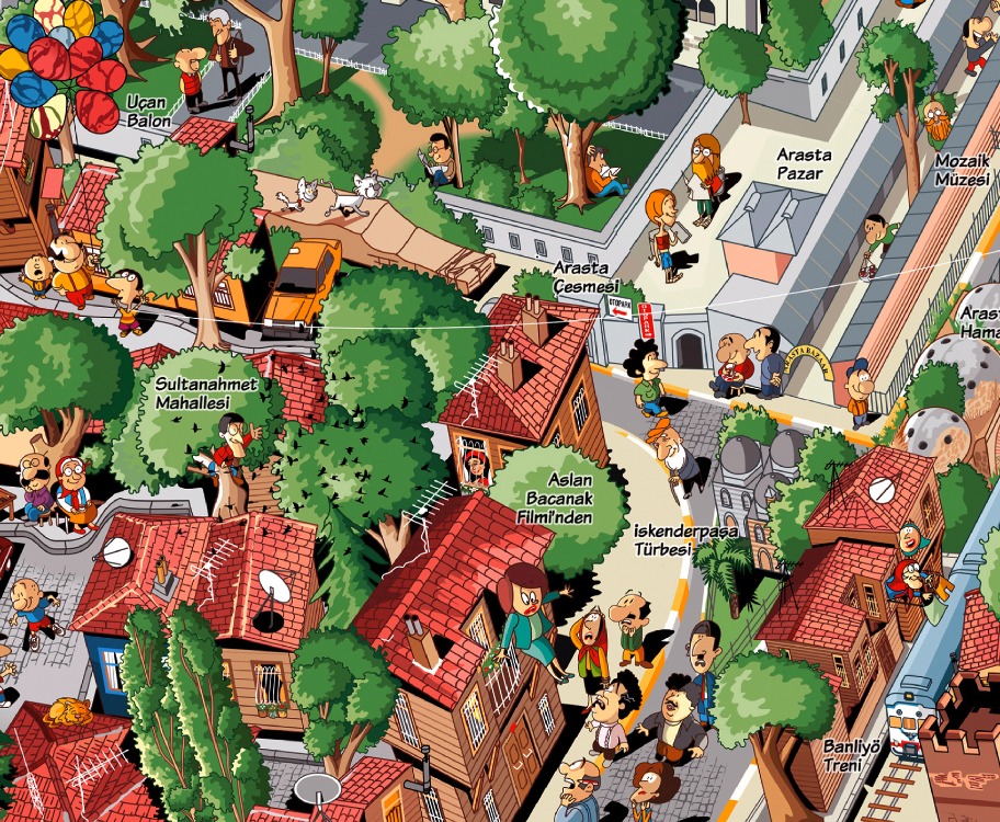 İstanbul Sultanahmet Poster ( İngilizce ) imzalı