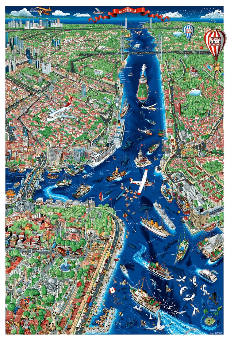İstanbul Poster FineArt Baskı (İngilizce)